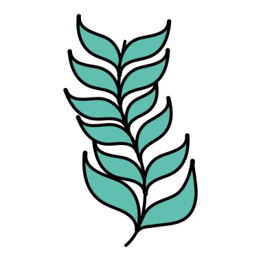 renk egzotik şube doğal bitki vektör çizim bırakır