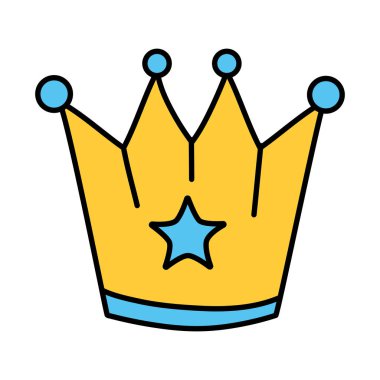 tasarlamak vektör yıldız ile metal taç nesne renk