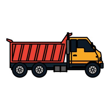 renk kamyon ekipman hizmet sektörü onarım vektör çizim