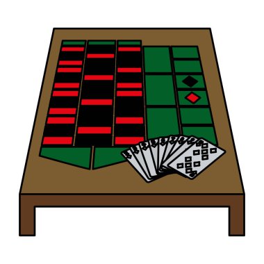 Casino kartları Kiralama servet oyun vektör çizim renk