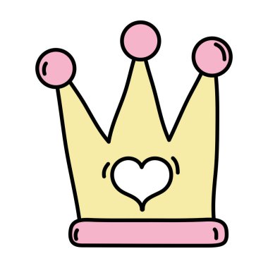 renk lüks crown nesne aksesuar tasarlamak vektör