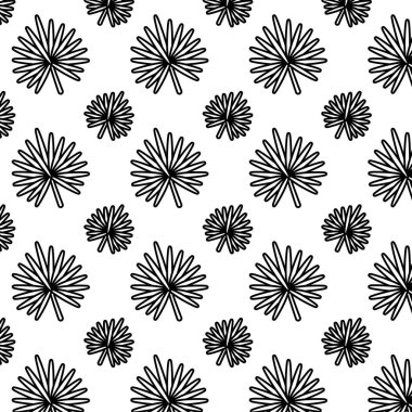 satır tropikal yaprak tasarım botanik arka plan vektör çizim