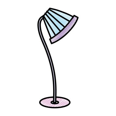 modern ofis lamba nesne Resepsiyon vektör çizim doodle