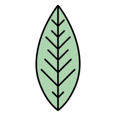 renk sevimli egzotik yaprak tropikal tarzı vektör çizim