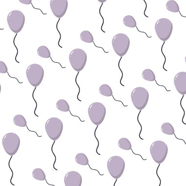 sevimli balon eğlenceli dekorasyon arka plan vektör çizim