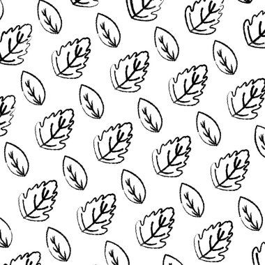 Grunge botanik şirin egzotik arka plan vektör çizim bırakır