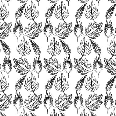 Grunge doğal egzotik bitkilerle bırakır arka plan vektör çizim