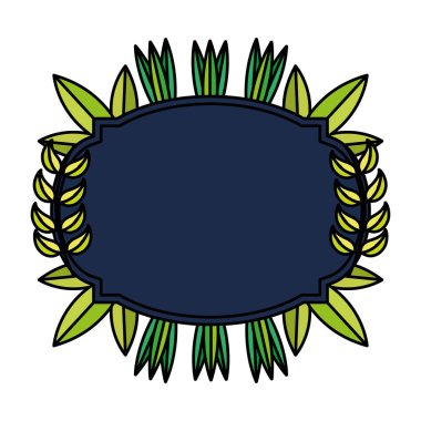 renk tropikal doğal bitki yaprakları stil vektör çizim