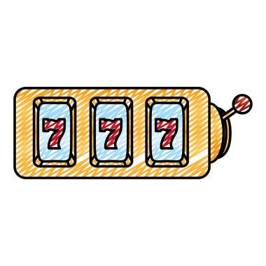 slot makinesidir casino risk oyun vektör çizim doodle