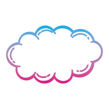 bozulmuş satır kabarık bulut doğa gökyüzü hava vektör çizim