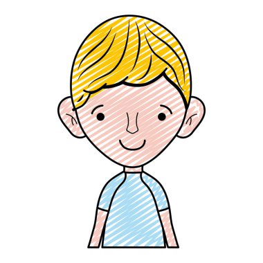 saç tasarım ve t-shirt vektör çizim ile şirin adam doodle