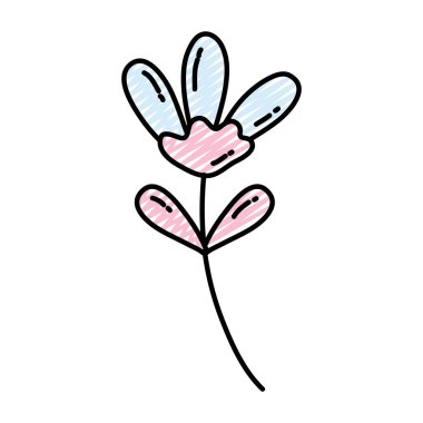 simge Doğa Çiçek egzotik bitki stil vektör çizim