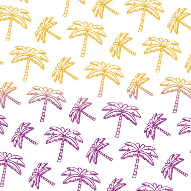 bozulmuş satır tropikal palmiye Doğa Ağaç arka plan vektör çizim
