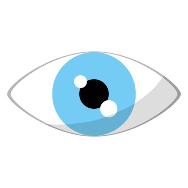 göz insan vizyon düz tasarım vektör çizim