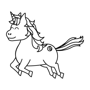 satır şirin tek boynuzlu at ok dövme stil vektör çizim ile