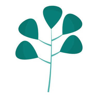 dalları egzotik yaprakları stil vektör çizim bitki