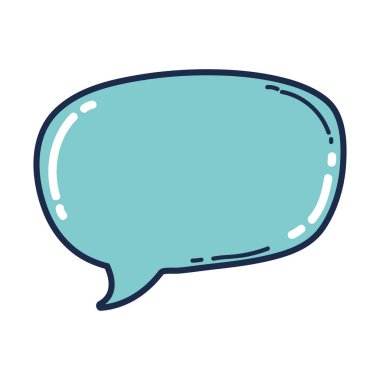 sohbet kabarcık metin ileti simge vektör çizim