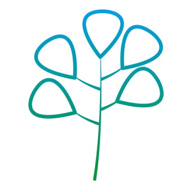 bozulmuş satır dalları bitki egzotik yaprakları stil vektör çizim