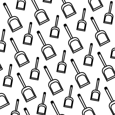 satır plastik kürek oyuncak nesne arka plan vektör çizim