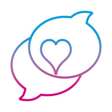 bozulmuş çizgi seviyorum sohbet kabarcık metin iletisi vektör çizim