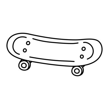 çizgi kaykay nesne stili ve aşırı spor vektör çizim