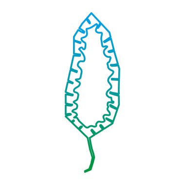 bozulmuş hattı doğa egzotik yaprak yay tasarlamak vektör