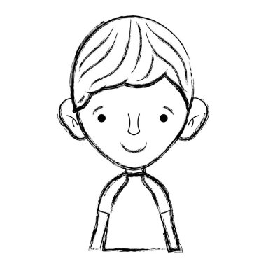 Grunge şirin adam saç tasarım ve t-shirt vektör çizim ile