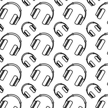 satır müzik kulaklık nesne teknoloji arka plan vektör çizim