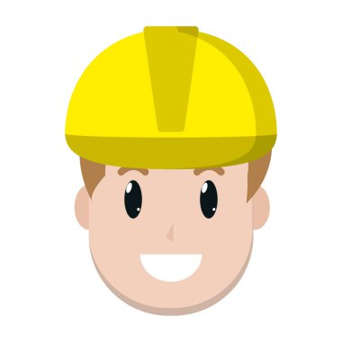 mutlu işadamı kafa kask koruma vektör çizim ile