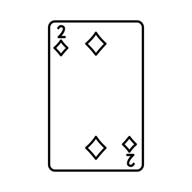 ikinci hatta casino kart oyun vektör çizim elmas