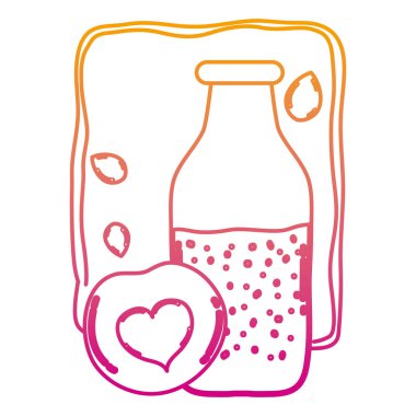 kavanoz ve kiraz meyve vektör çizim bozulmuş satır sağlıklı meyve suları