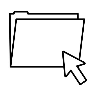 satır klasör dosyası ok imleci fare vektör çizim ile