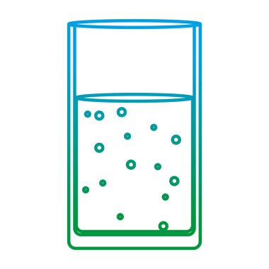 satır taze yüzlü meyve içecek cam vektör çizim bozulmuş