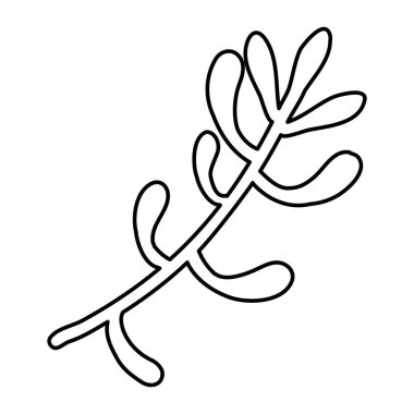 satır doğa dalları egzotik bırakır stil vektör çizim