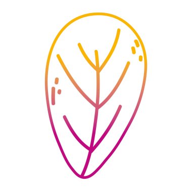 bozulmuş satır tropikal bitki yaprak doğa stil vektör çizim