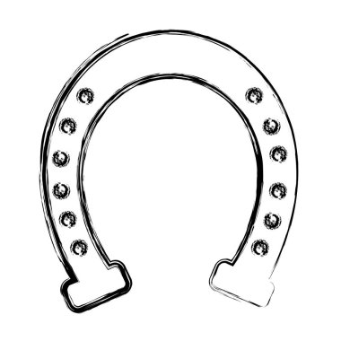 Grunge metal at nalı ekipman şans simge vektör çizim