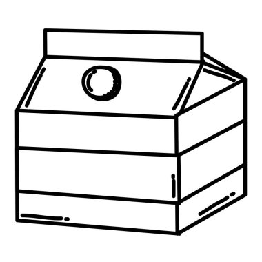 satır sevimli kutu paket dekorasyon stil vektör çizim