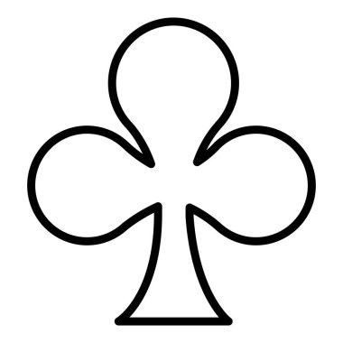 satır yonca casino oyun kartı simge vektör çizim