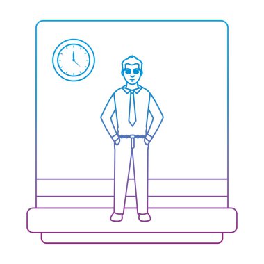 bozulmuş satır profesyonel iş adamı icra müdürü kariyer vektör çizim