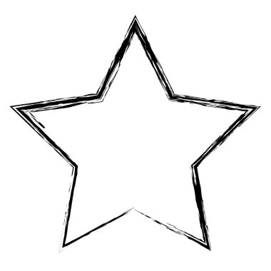 Grunge sanat yıldız stil grafik trendy vektör çizim