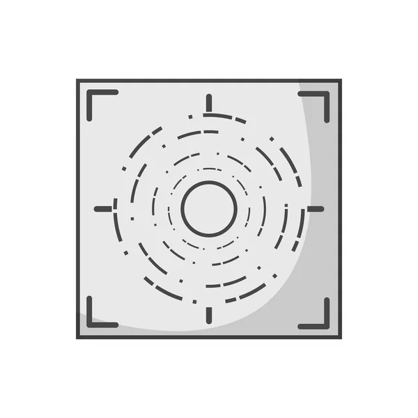 灰度枪视线圈与射击焦点矢量例证 — 图库矢量图片