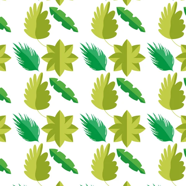 Φυσικά Φυτά Τροπικά Φύλλα Εικονογράφηση Διάνυσμα Φόντο — Διανυσματικό Αρχείο