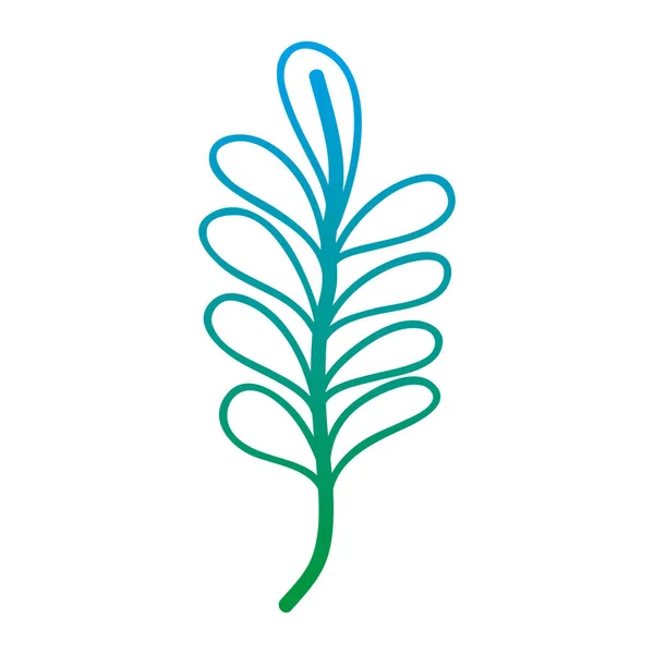 Υποβαθμισμένων Γραμμή Φύση Υποκατάστημα Φυτό Φύλλα Στυλ Εικονογράφηση Φορέα — Διανυσματικό Αρχείο
