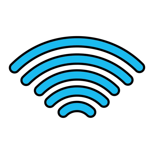 Farbe Digital Wifi Signal Mobil Verbindung Vektor Illustration — Stockvektor