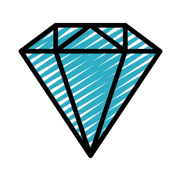 Doodle Lujo Diamante Piedra Moda Accesorio Vector Ilustración — Vector de stock