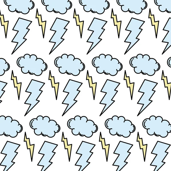 Renk Gök Gürültüsü Fırtına Bulut Hava Arka Plan Vektör Çizim — Stok Vektör
