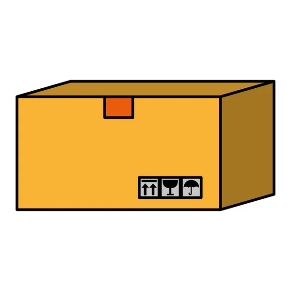 Farbe Große Schachtel Verpackung Leer Produkt Vektor Abbildung — Stockvektor
