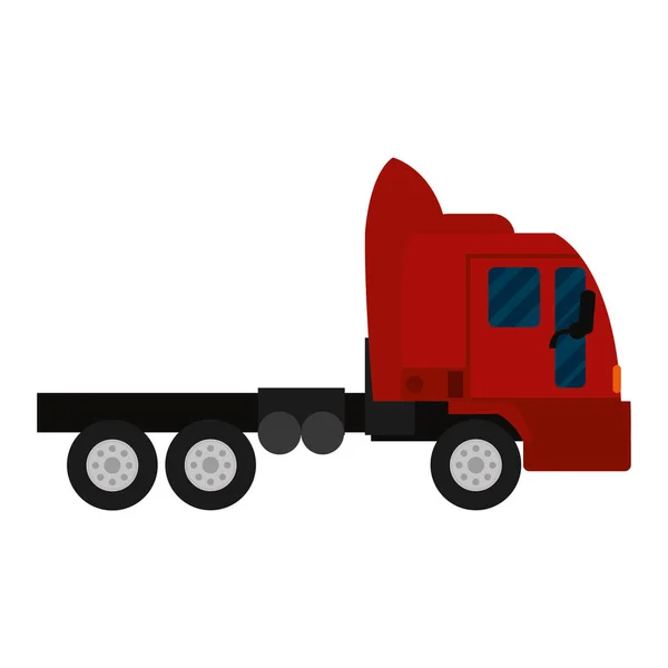 Seite Lkw Transport Service Fahrzeug Vektor Illustration — Stockvektor