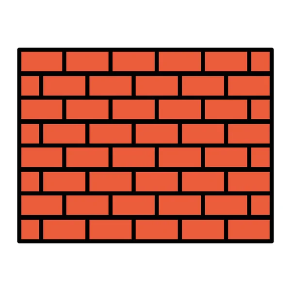 色構造レンガの壁の建築ブロックのベクトル図 — ストックベクタ