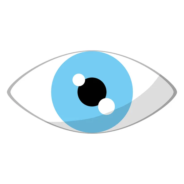 Eye Human Vision Flat Design Vector Illustration — Stock Vector